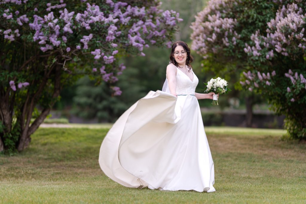 edmonton bride in her wedding dress