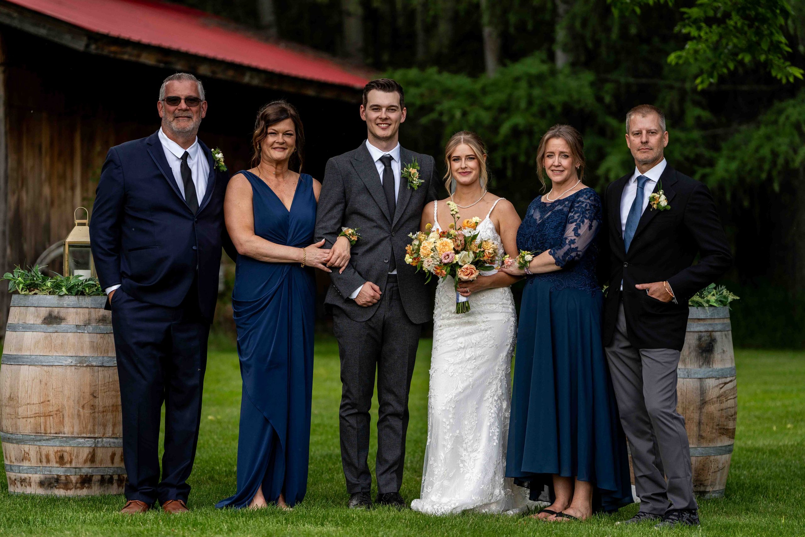 family wedding photos