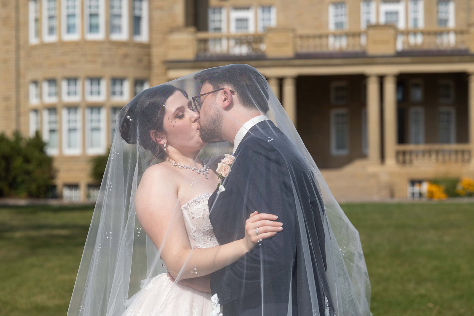 Elopement photography in Edmonton capturing a stylish couple